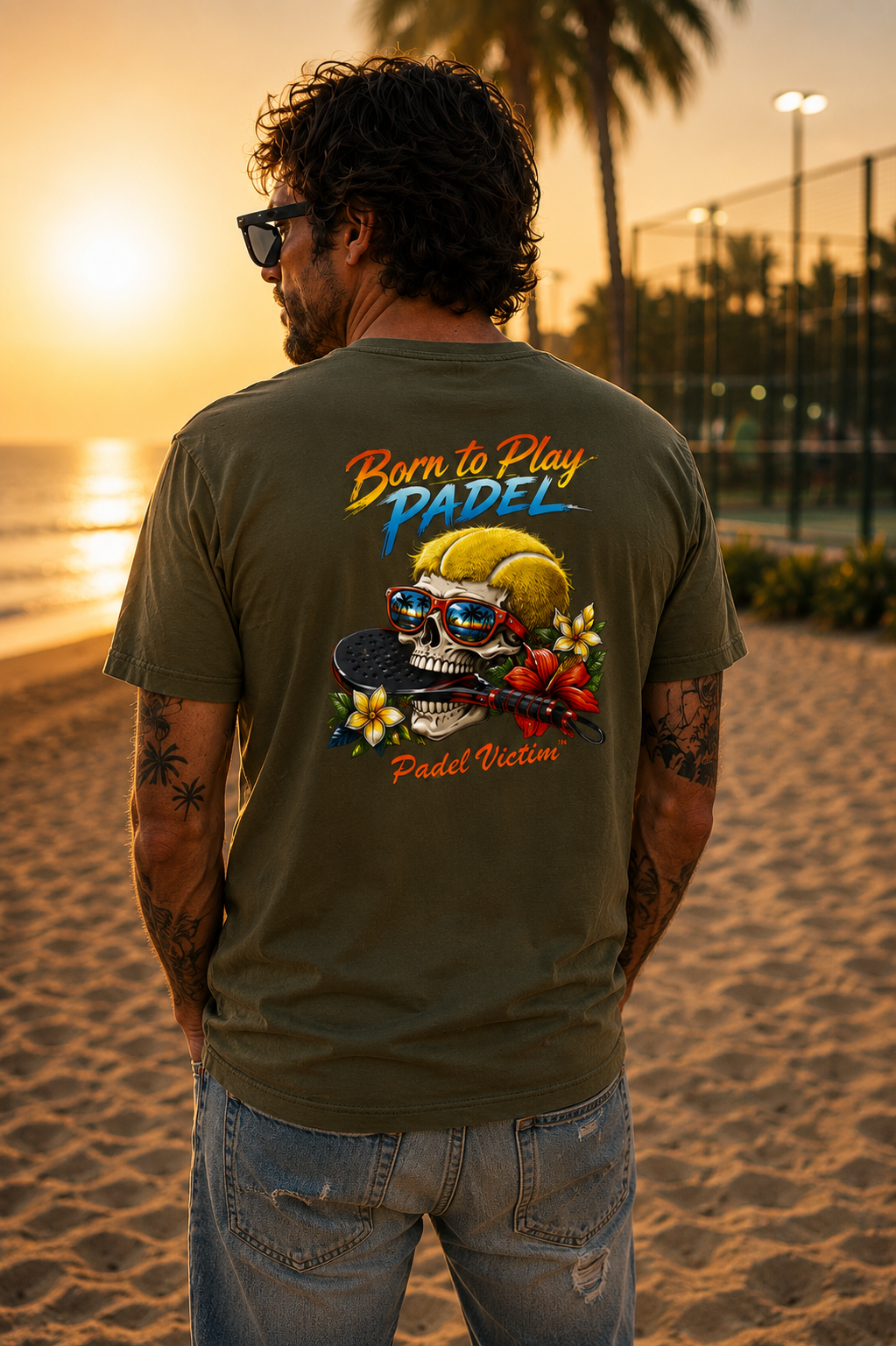 T-shirt Padel Victim "Born to Play Padel" Coton premium