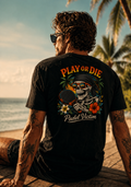 T-Shirt Padel Victim "Play or Die" Coton premium