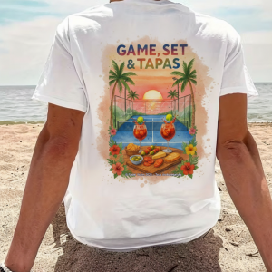 T-Shirt Padel Victim - "Game, Set & Tapas"
