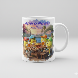 Tasse Padel Victim en céramique blanche de 325 ml