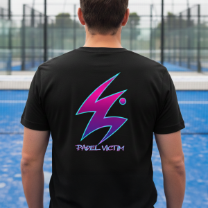T-Shirt Padel Victim - Logo Synthwave